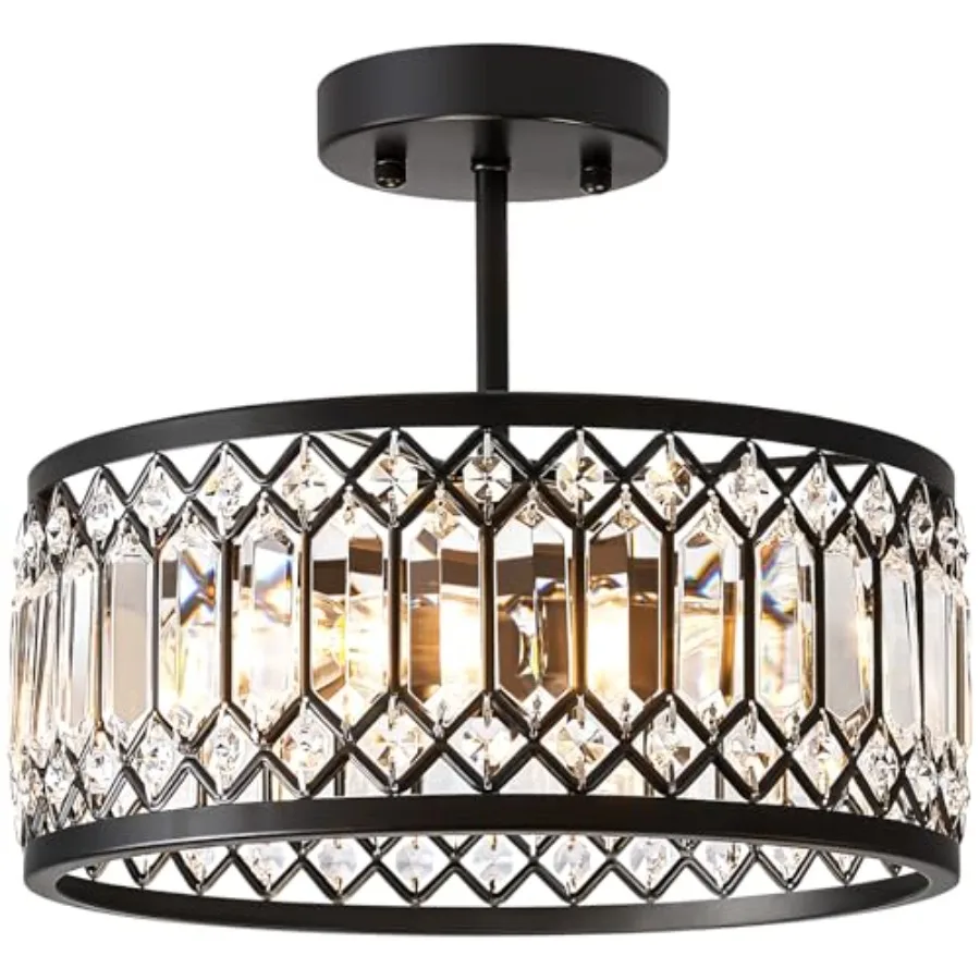 Crystal Ceiling Light, Modern Semi Flush Mount Ceiling Lighting Fixture, Round Hallway Lighting Fixtures Chandelier for Kitchen
Crystal Ceiling Light, Modern Semi Flush Mount Ceiling Lighting Fixture, Round Hallway Lighting Fixtures Chandelier for Kitchen