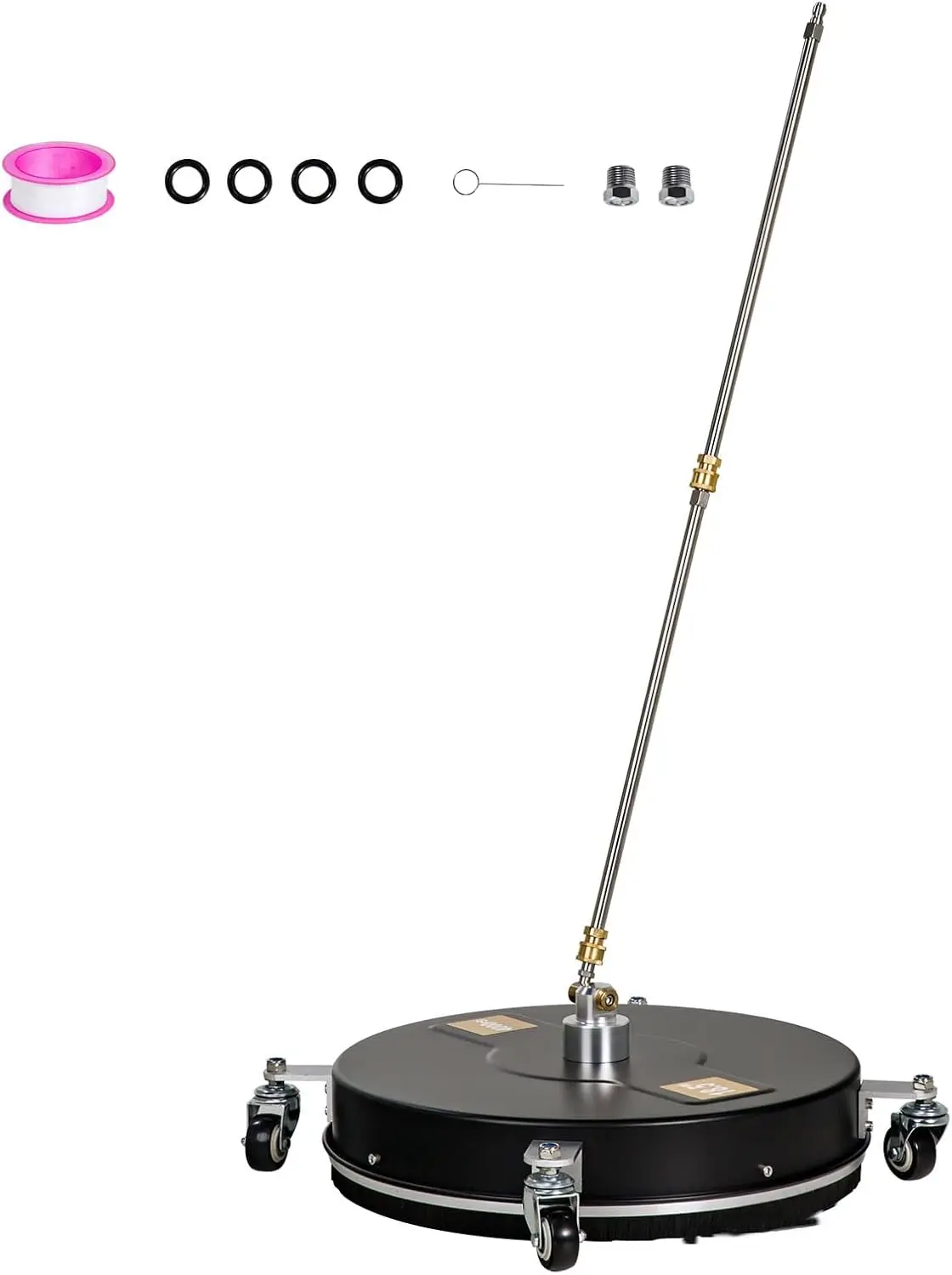 18.5' Pressure Washer Surface Cleaner with 4 Wheels, 1/4' Quick Connector, 4000 PSI Attachments for Concrete, Patio, Deck, Drive
18.5' Pressure Washer Surface Cleaner with 4 Wheels, 1/4' Quick Connector, 4000 PSI Attachments for Concrete, Patio, Deck, Drive