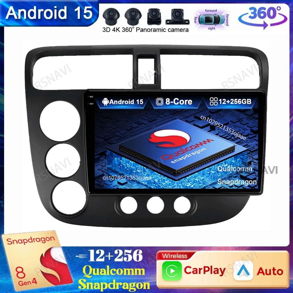 Android 15 Car Radio For Honda Civic 2000 - 2006 GPS DSP Qualcomm Autoradio Navigation 4G LTE DVD QLED 5G WIFI Viedo Player BT
Android 15 Car Radio For Honda Civic 2000 - 2006 GPS DSP Qualcomm Autoradio Navigation 4G LTE DVD QLED 5G WIFI Viedo Player BT