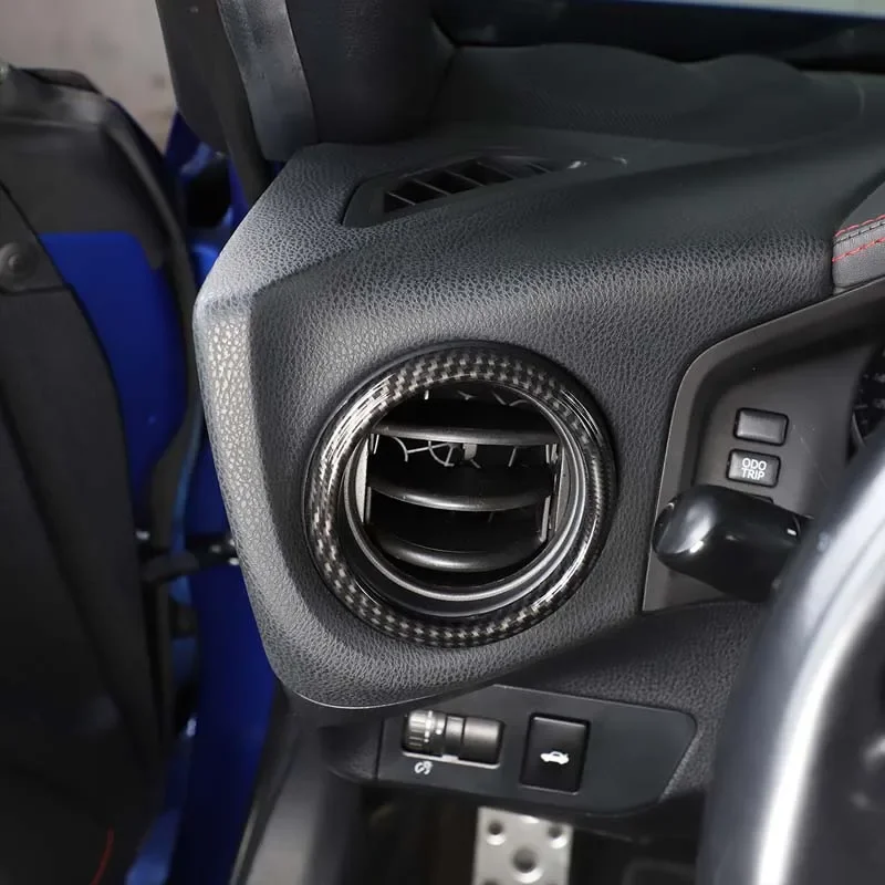 For Toyota 86 For Subaru BRZ 2012-2020 ABS car side air outlet ring decorative sticker interior modification accessories 
For Toyota 86 For Subaru BRZ 2012-2020 ABS car side air outlet ring decorative sticker interior modification accessories