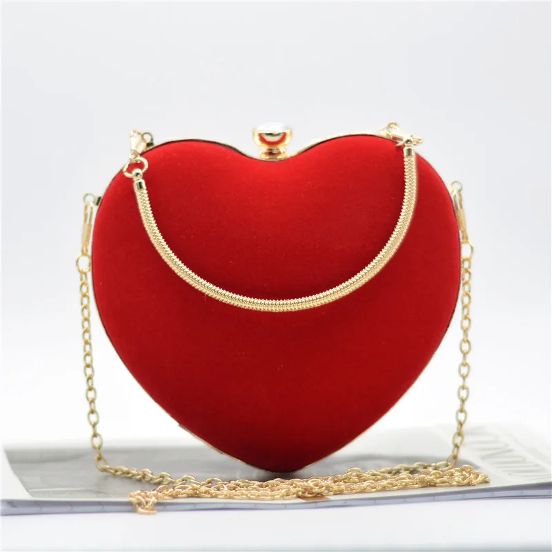 Red Heart Design Women Clutch Small Diamonds Golden Velvet Evening Bags Party Wedding Handbags Purse for Female
Red Heart Design Women Clutch Small Diamonds Golden Velvet Evening Bags Party Wedding Handbags Purse for Female