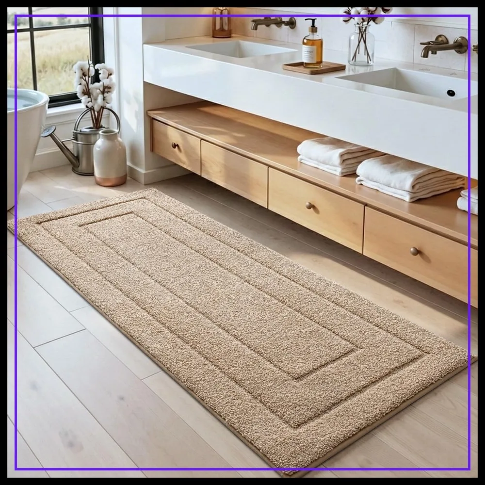 72x24 Non Slip Washable Bath Mat Runner, Extra Long Absorbent Soft Bathmat with Rubber Backing, Quick Dry Microfiber Carpet for Shower Floor
72x24 Non Slip Washable Bath Mat Runner, Extra Long Absorbent Soft Bathmat with Rubber Backing, Quick Dry Microfiber Carpet for Shower Floor