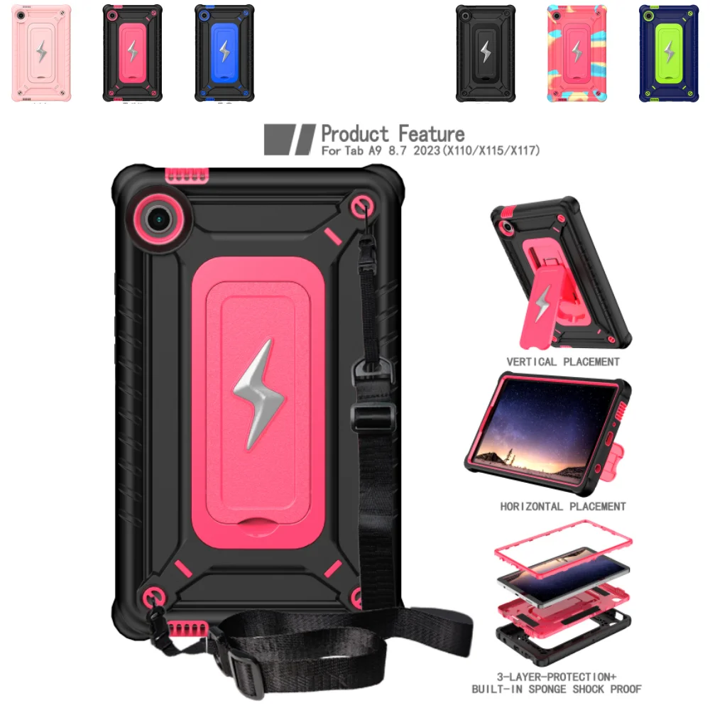 Heavy Duty Protective Case for Samsung Galaxy Tab A9 8.7 inch SM-X110 SM-X115 SM-X117 Shockproof Tablet Cover Built-in Kickstand
Heavy Duty Protective Case for Samsung Galaxy Tab A9 8.7 inch SM-X110 SM-X115 SM-X117 Shockproof Tablet Cover Built-in Kickstand