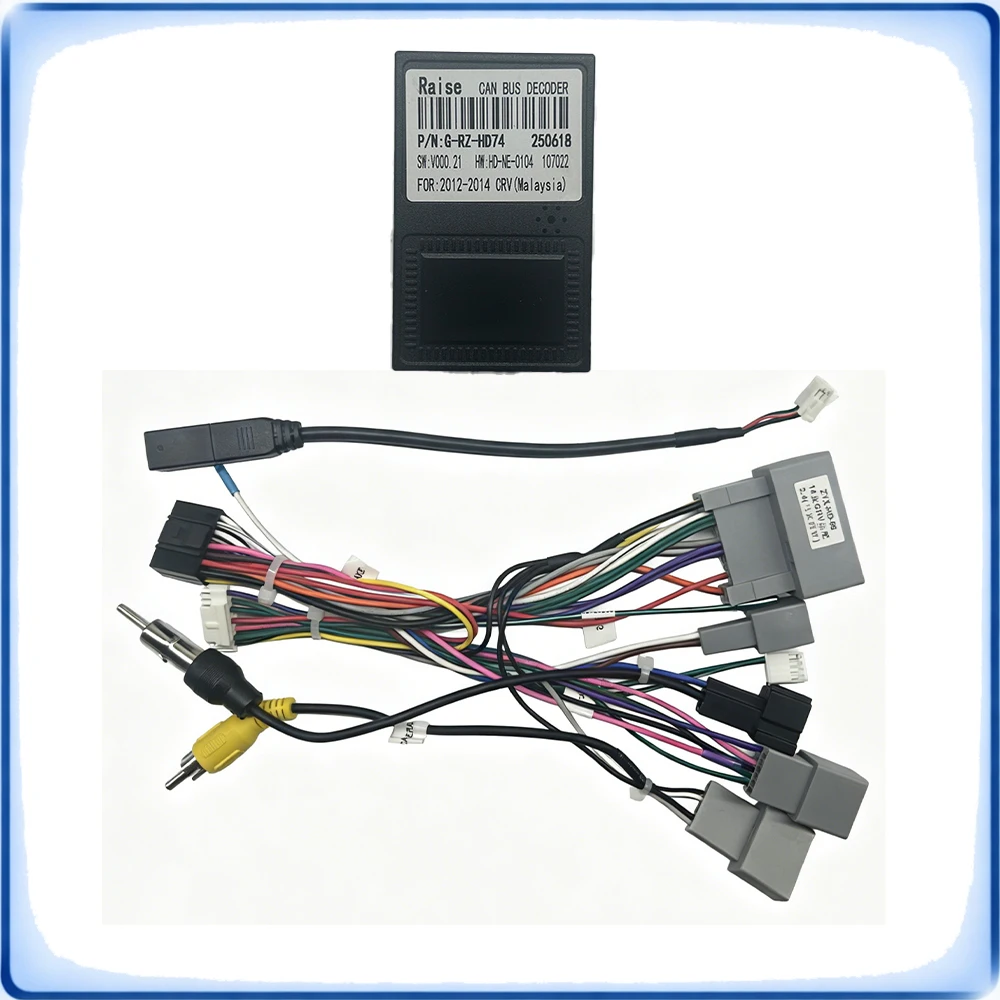 For Honda CR-V 2014 2.4L High Trim Malaysia Wiring Harness with CANBUS Decoder Box for Android Stereo
For Honda CR-V 2014 2.4L High Trim Malaysia Wiring Harness with CANBUS Decoder Box for Android Stereo