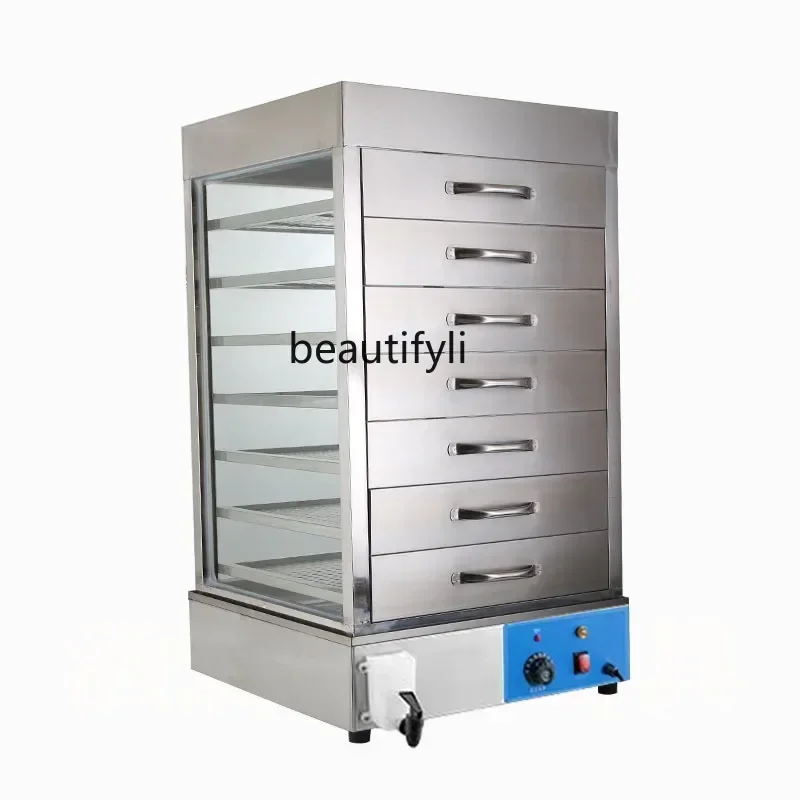 HH Commercial glass steamer cabinet Transparent steamer, steamed buns thermal insulation display cabinet Dim sum steamer
HH Commercial glass steamer cabinet Transparent steamer, steamed buns thermal insulation display cabinet Dim sum steamer