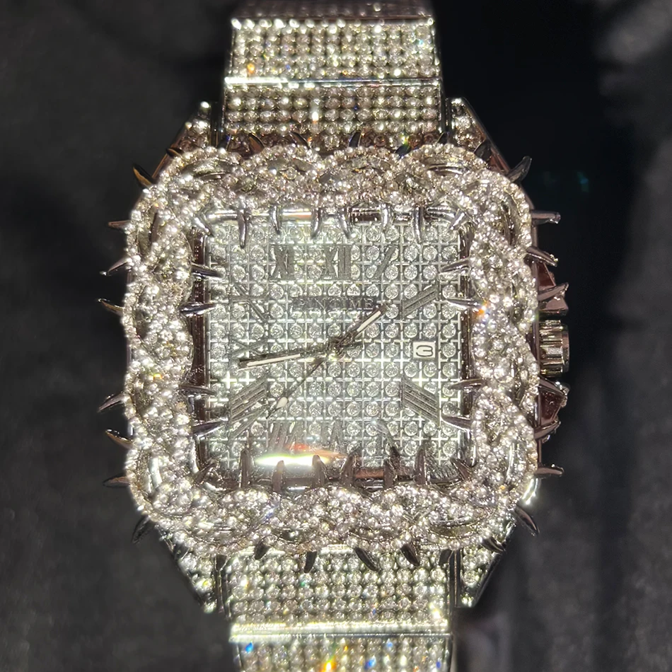 Квадратные часы с бриллиантами Корона шипов Полный бриллиант Мужские наручные часы Хип-хоп Европейские тяжелые y2k Золотые часы Кварцевые наручные часы
Квадратные часы с бриллиантами Корона шипов Полный бриллиант Мужские наручные часы Хип-хоп Европейские тяжелые y2k Золотые часы Кварцевые наручные часы