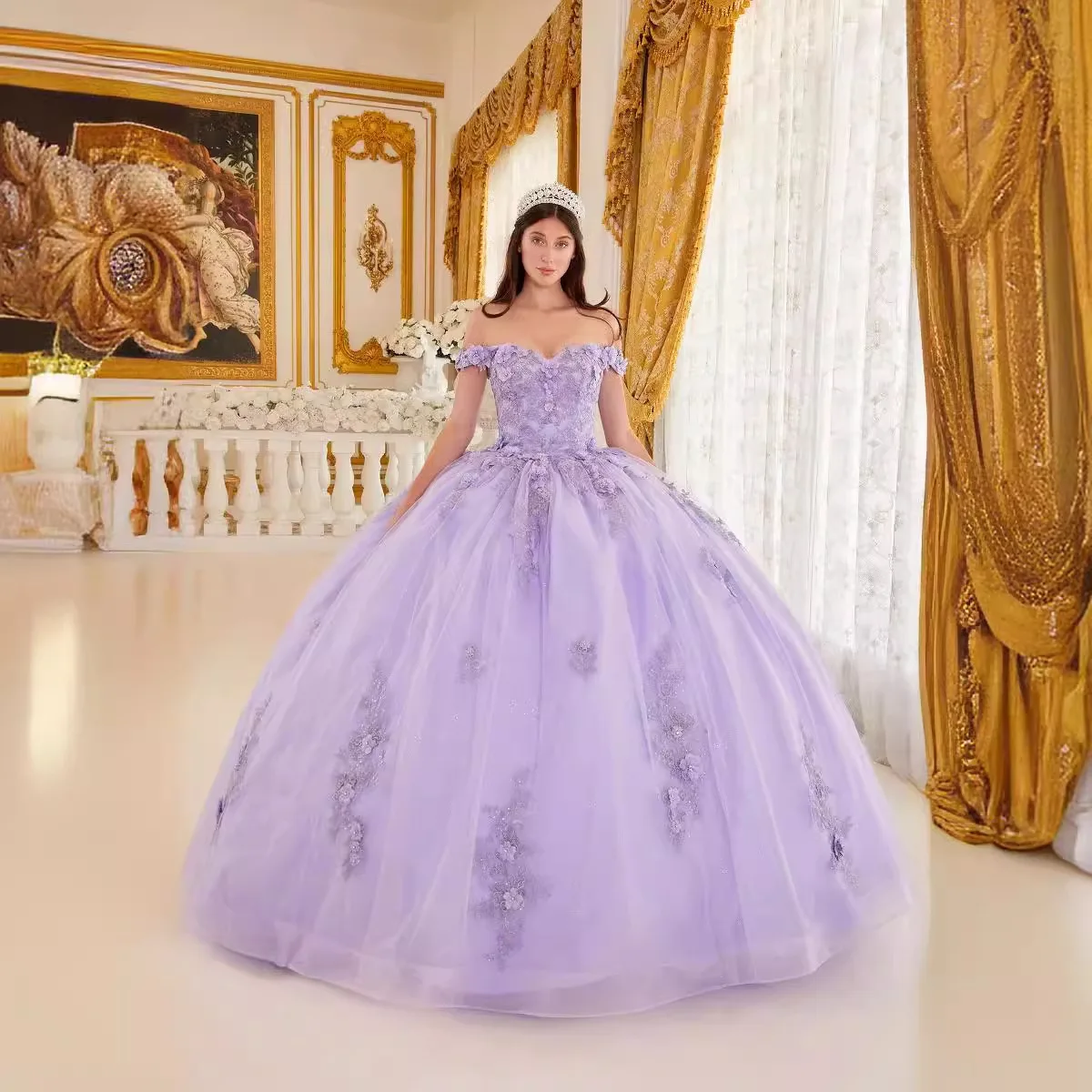 Quinceanera Dresses 2026 New Vintage Off The Shoulder Lace Appliques With Flowers Princess Ball Gown Prom Dress Colored Yarn
Quinceanera Dresses 2026 New Vintage Off The Shoulder Lace Appliques With Flowers Princess Ball Gown Prom Dress Colored Yarn