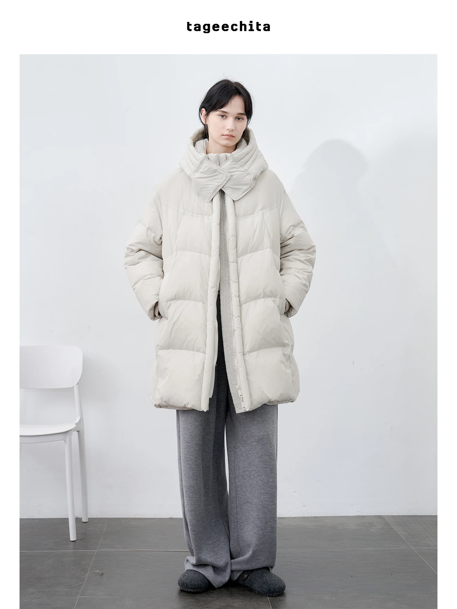 Утепленное пуховое пальто TAGEECHITA с капюшоном, 90% пуха, средней длины, с воротником-стойкой, женское, для повседневной носки, однотонное, на молнии
Утепленное пуховое пальто TAGEECHITA с капюшоном, 90% пуха, средней длины, с воротником-стойкой, женское, для повседневной носки, однотонное, на молнии