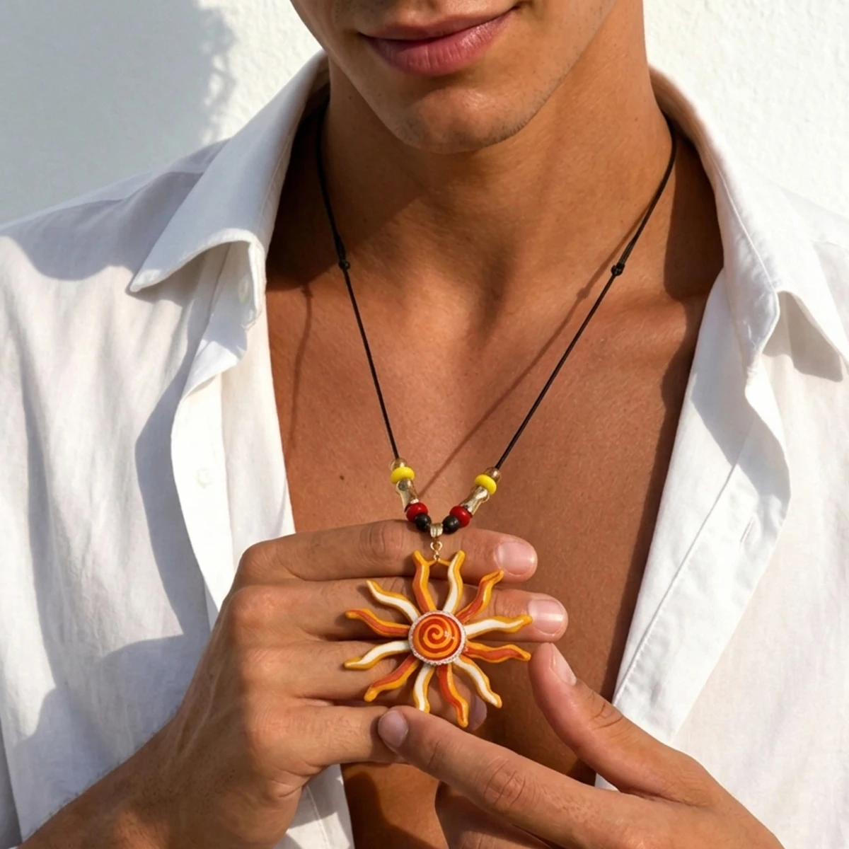 Ingemark Ethnic Style Big Sun Pendant Necklace for Men Hip Hop Adjustable Rope Chain Necklace Summer Jewelry Neck Accessories
Ingemark Ethnic Style Big Sun Pendant Necklace for Men Hip Hop Adjustable Rope Chain Necklace Summer Jewelry Neck Accessories