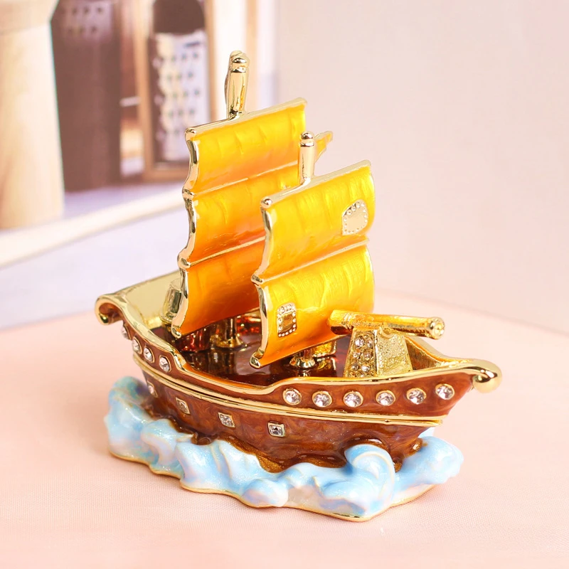 Jewelry Box Creative Gifts Sailboat Handicrafts Living Room Tabletop Decorations
Jewelry Box Creative Gifts Sailboat Handicrafts Living Room Tabletop Decorations