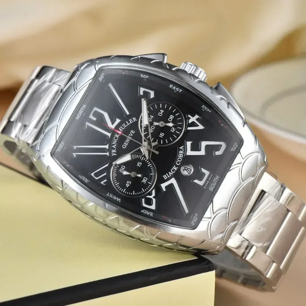 Only FRANCK MULLER Brand Geneva Watches For Mens High Quality Chronograph Full Steel WristWatch Business Sports AAA Male Clocks
Only FRANCK MULLER Brand Geneva Watches For Mens High Quality Chronograph Full Steel WristWatch Business Sports AAA Male Clocks