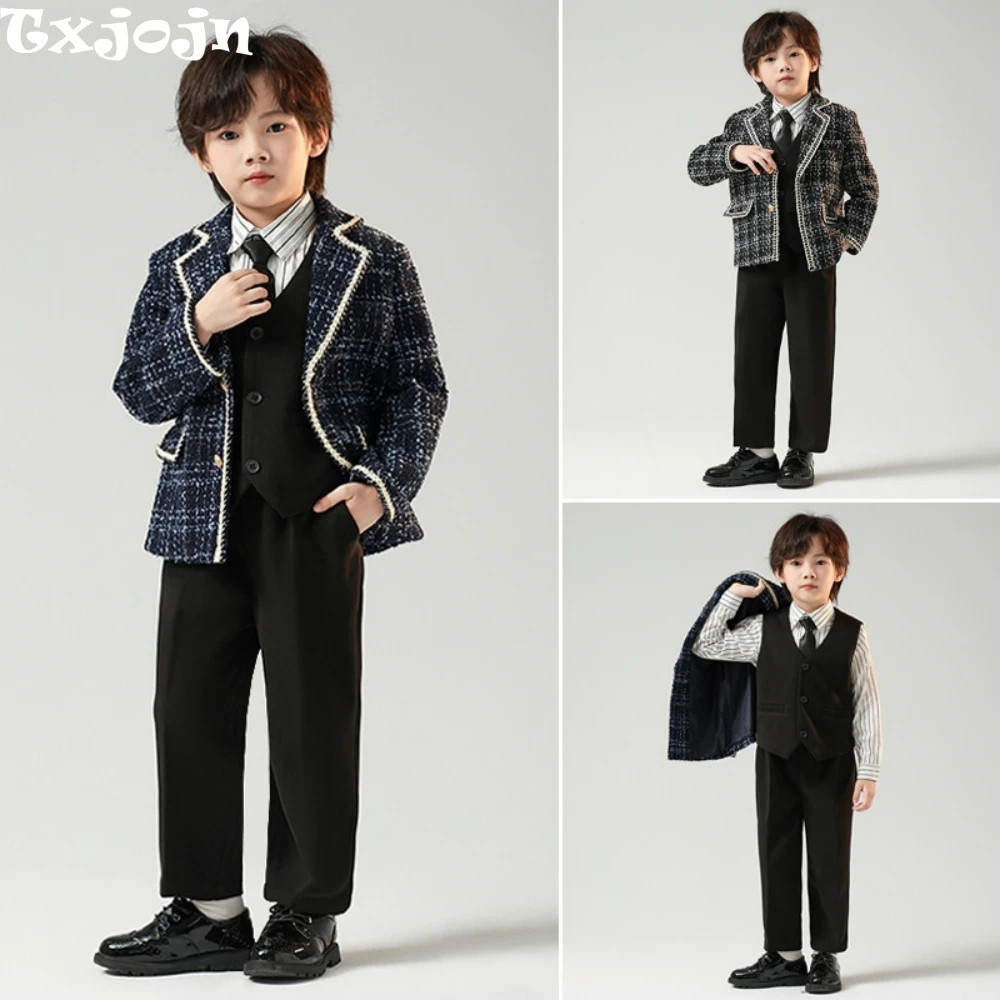 Exquisite Boys Plaid Suits For Catwalk Show Host Costumes,Children's Notched Lapel Winter Warm Suit Set,New Kids Party Tuxedo
Exquisite Boys Plaid Suits For Catwalk Show Host Costumes,Children's Notched Lapel Winter Warm Suit Set,New Kids Party Tuxedo