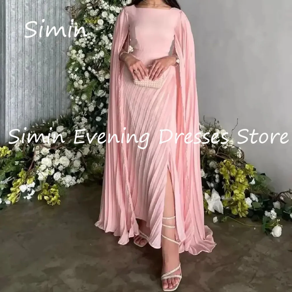 Simin Satin A-line O-neck Ruffle Arab Formal Prom Gown Saudi Ankle-length Evening Elegant Party dresses for women 2023
Simin Satin A-line O-neck Ruffle Arab Formal Prom Gown Saudi Ankle-length Evening Elegant Party dresses for women 2023