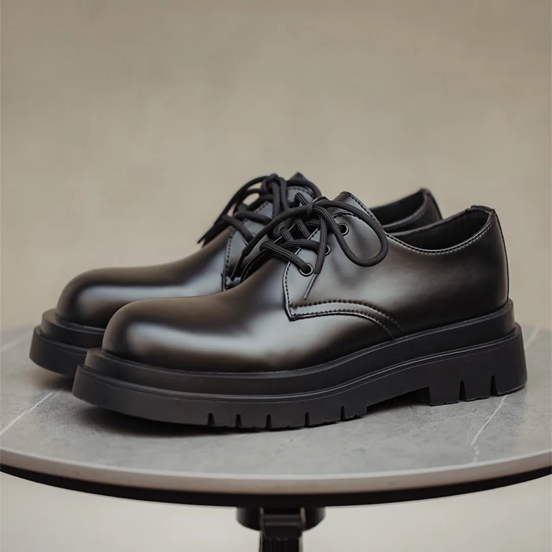 New 2023 Men Casual Platform Oxfords Lace Up Thick Sole Men Cow Leather Dress Shoes Black Men Waterproof Leather Shoes
New 2023 Men Casual Platform Oxfords Lace Up Thick Sole Men Cow Leather Dress Shoes Black Men Waterproof Leather Shoes