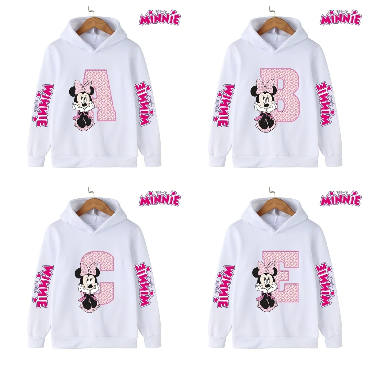 Disney Minnie Mouse Letter A-Z Hoodies Spring Autumn Girl Sweatshirt Anime Kawaii Y2k Pullover Top Clothing Kids Clothes Gift
Disney Minnie Mouse Letter A-Z Hoodies Spring Autumn Girl Sweatshirt Anime Kawaii Y2k Pullover Top Clothing Kids Clothes Gift
