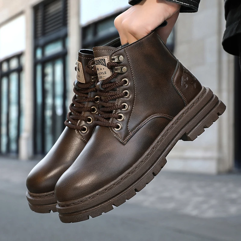 Winter High Top Mens Work Boots British Style Fashion Men Casual Shoes Breathable Comfortale Men Ankle Boots No-slip Men Boots
Winter High Top Mens Work Boots British Style Fashion Men Casual Shoes Breathable Comfortale Men Ankle Boots No-slip Men Boots