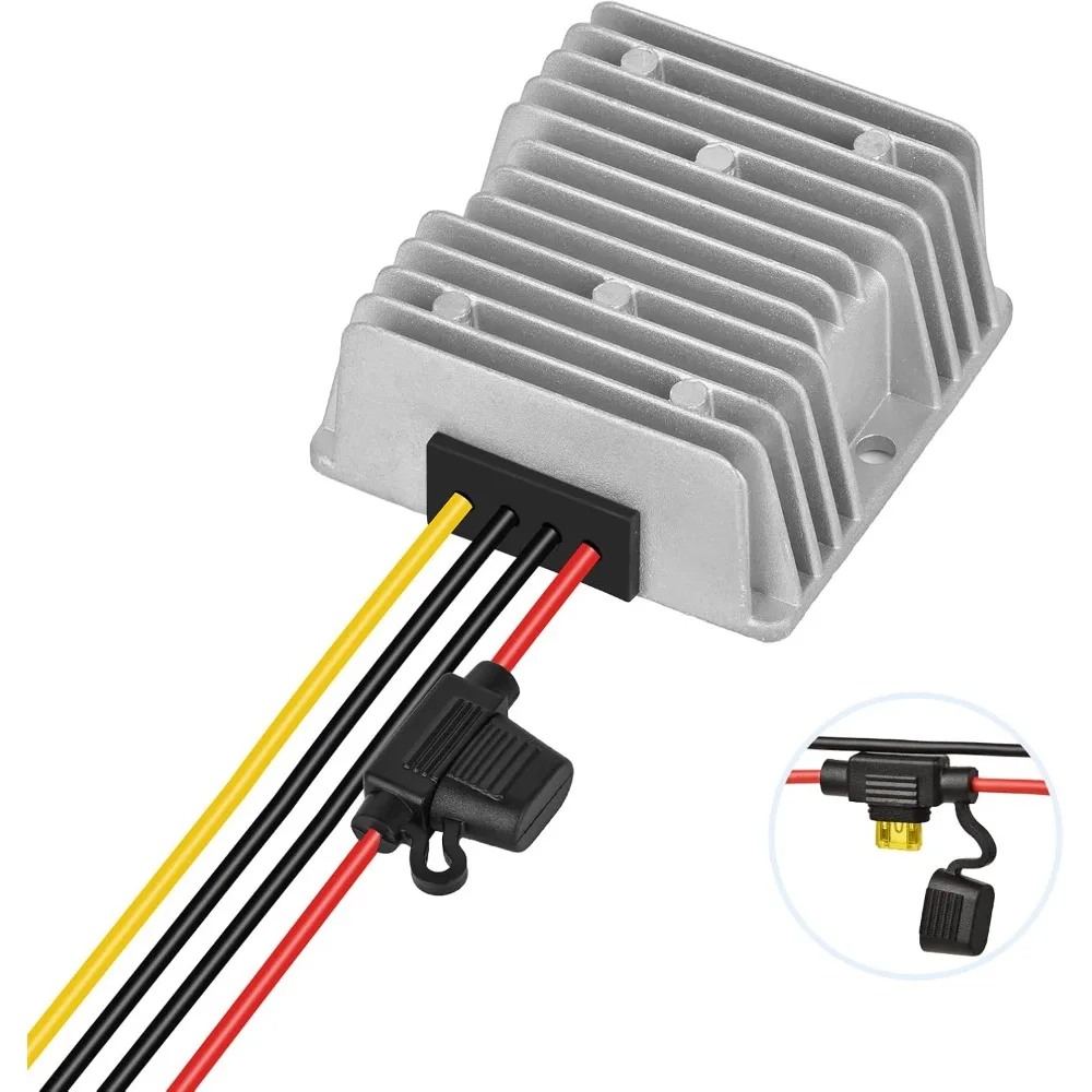 20A 240W DC to DC 24V 36V 48V Step Down to 12V Converter Golf Cart Voltage Reducer Regulator Waterproof Transformer with Fuse
20A 240W DC to DC 24V 36V 48V Step Down to 12V Converter Golf Cart Voltage Reducer Regulator Waterproof Transformer with Fuse