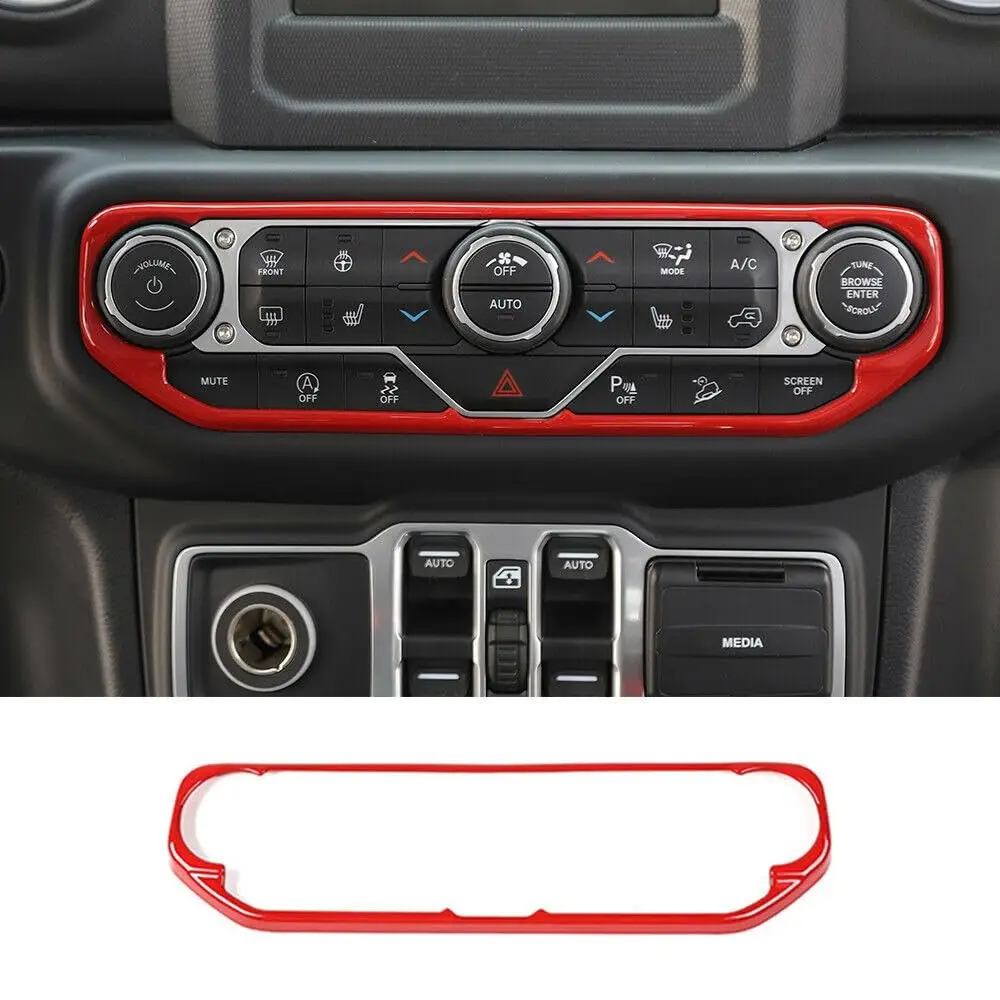 Red ABS Interior Trim Cover For Climate Control Panel Fit Jeep JL JLU Gladiator JT 2018 And Up
Red ABS Interior Trim Cover For Climate Control Panel Fit Jeep JL JLU Gladiator JT 2018 And Up