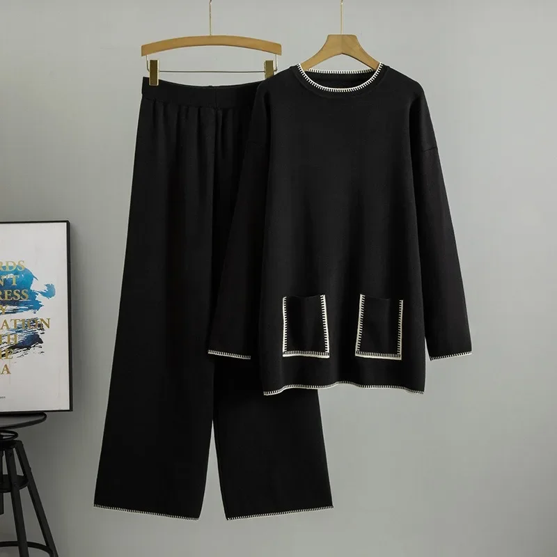 Casual Loose Knit 2-piece Set Winter Women Set New O-neck Full Sleeve Pullover Sweater+Elastic Waist Straight Pants Fashion Sets
Casual Loose Knit 2-piece Set Winter Women Set New O-neck Full Sleeve Pullover Sweater+Elastic Waist Straight Pants Fashion Sets