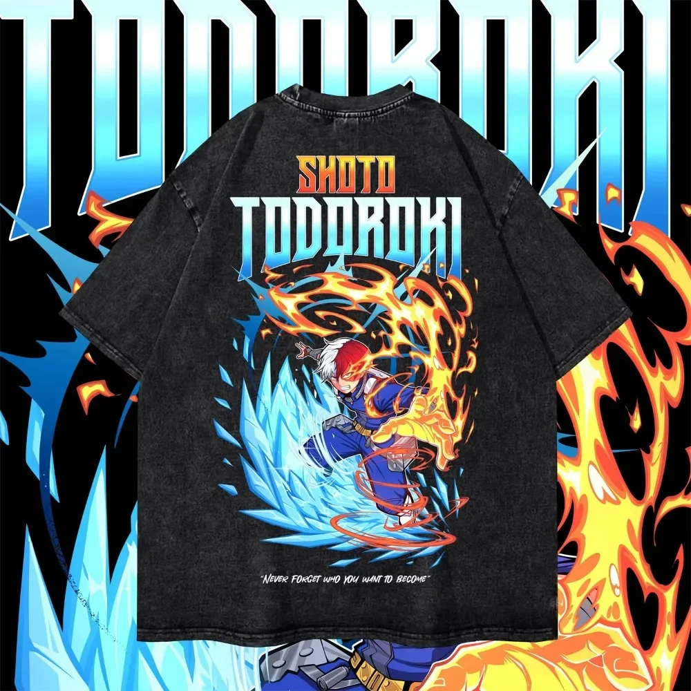 Винтажная женская футболка в стиле аниме «My Hero Academia MHA Todoroki», летняя уличная одежда Y2K, мужские топы из стираного хлопка, одежда
Винтажная женская футболка в стиле аниме «My Hero Academia MHA Todoroki», летняя уличная одежда Y2K, мужские топы из стираного хлопка, одежда