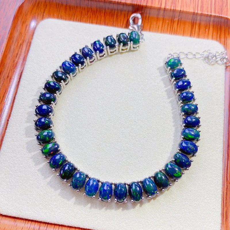 S925 Sterling Silver Natural Opal Bracelet - Full Set 4*6mm Gemstone Fine Jewelry
S925 Sterling Silver Natural Opal Bracelet - Full Set 4*6mm Gemstone Fine Jewelry