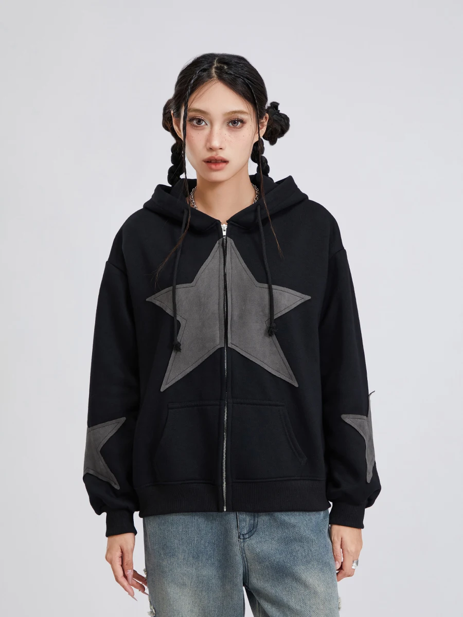 Women's Y2k Zip Up Hoodies Star Print Long Sleeve Graphic Hooded Jacket Aesthetic Oversized Coat Harajuku Streetwear
Women's Y2k Zip Up Hoodies Star Print Long Sleeve Graphic Hooded Jacket Aesthetic Oversized Coat Harajuku Streetwear