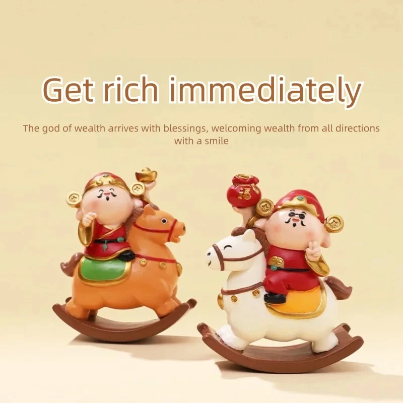 Guochao New Style Car Ornament God of Wealth Figurine with Horse Chinese Doll Creative New Year Gift Lucky Table Decoration
Guochao New Style Car Ornament God of Wealth Figurine with Horse Chinese Doll Creative New Year Gift Lucky Table Decoration