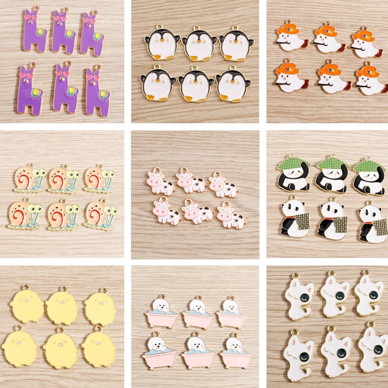 10pcs/lot Cartoon Enamel Animal Bear Dog Cat Charms for Jewelry Making DIY Handmade Pendants Necklaces Earrings Crafts Supplies
10pcs/lot Cartoon Enamel Animal Bear Dog Cat Charms for Jewelry Making DIY Handmade Pendants Necklaces Earrings Crafts Supplies