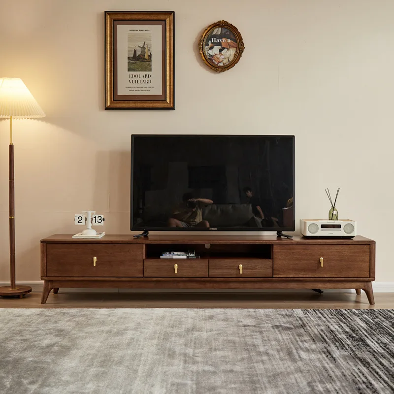 TV cabinet All solid wood black walnut TV cabinet Coffee table combination TV cabinet Living room furniture
TV cabinet All solid wood black walnut TV cabinet Coffee table combination TV cabinet Living room furniture