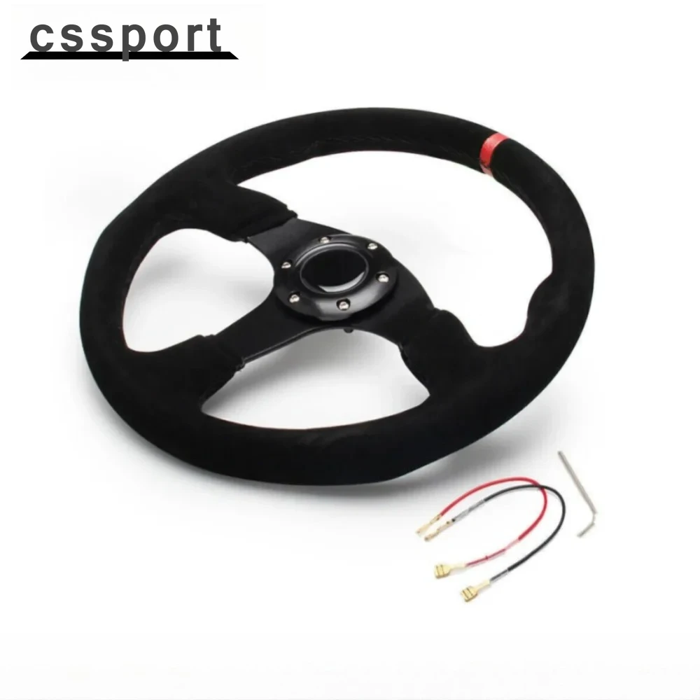 Высокое качество 14-дюймовый 350-мм автомобильный красный гоночный замшевый руль из кожи и алюминиевого сплава, плоский с кнопкой звукового сигнала, красный
Высокое качество 14-дюймовый 350-мм автомобильный красный гоночный замшевый руль из кожи и алюминиевого сплава, плоский с кнопкой звукового сигнала, красный
