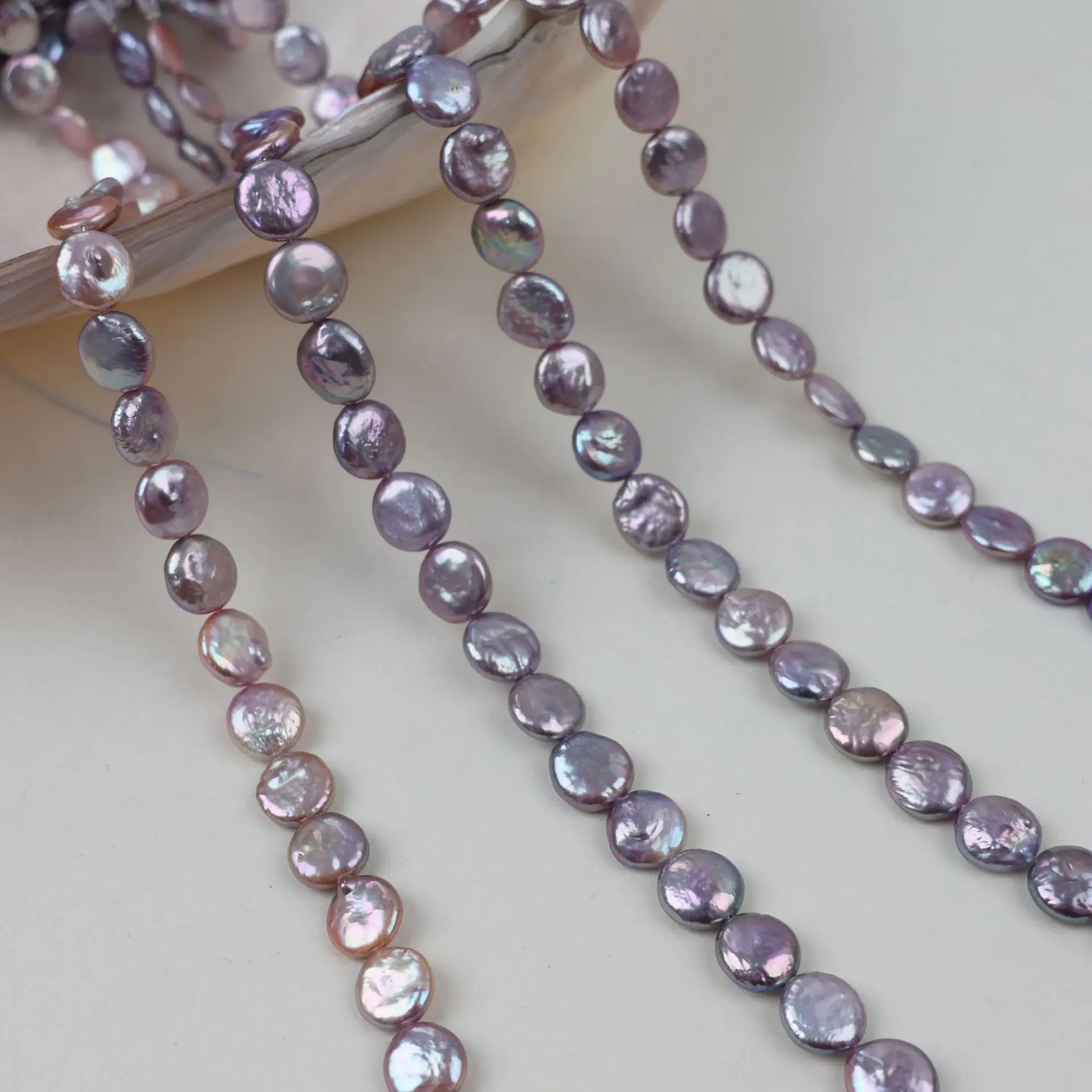 12-13mm Purple Freshwater Pearls Flat Loose Beads for Making Necklace Semi-Finished Product DIY Accessory 1 Strand 38 Length
12-13mm Purple Freshwater Pearls Flat Loose Beads for Making Necklace Semi-Finished Product DIY Accessory 1 Strand 38 Length