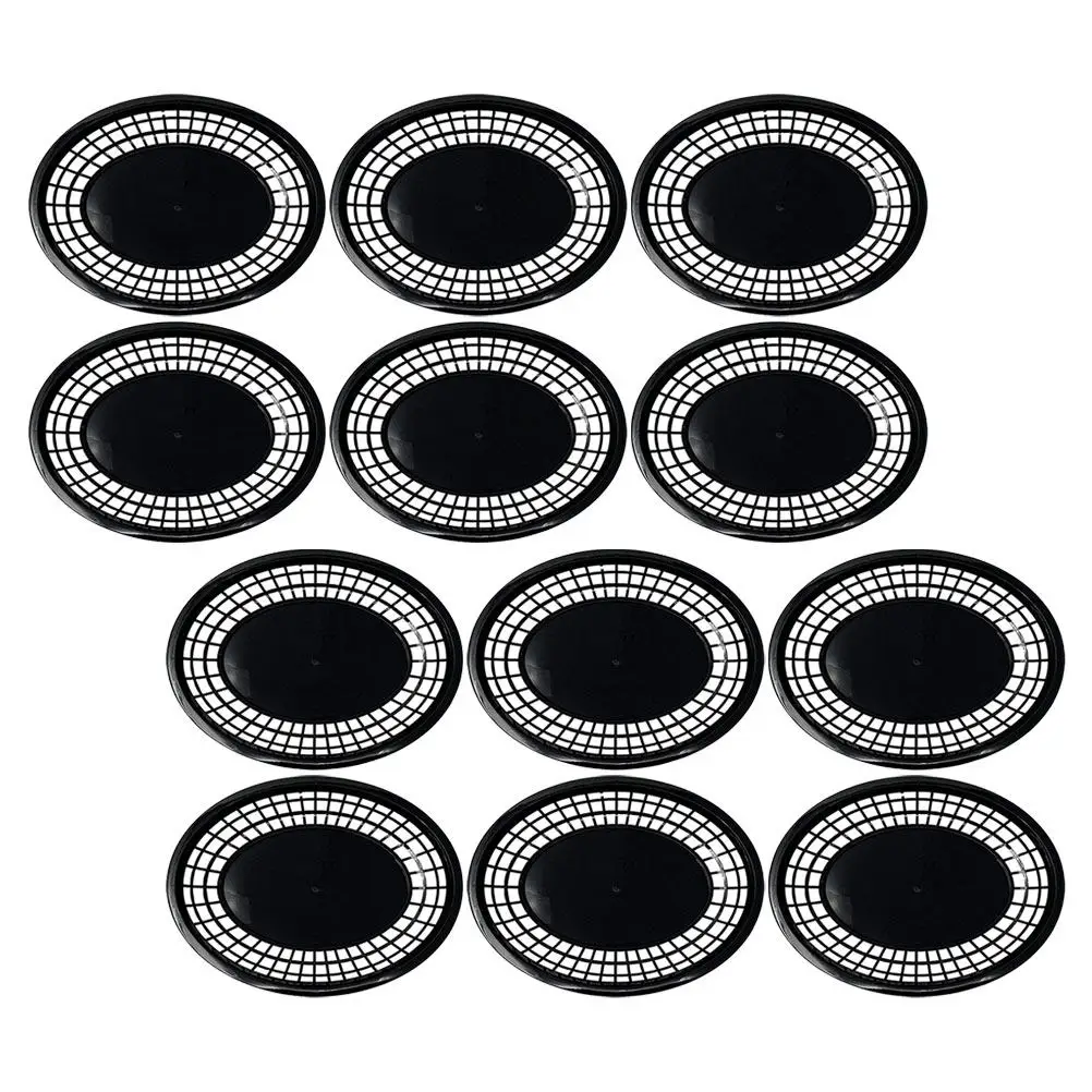 12Pcs Oval Plastic Storage Basket Set for French Fries Snacks Bread Fruit Reusable Food Basket Household Kitchen Decorative
12Pcs Oval Plastic Storage Basket Set for French Fries Snacks Bread Fruit Reusable Food Basket Household Kitchen Decorative