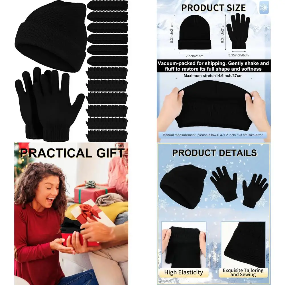 Unisex Winter Beanie and Gloves Set - 120 Pack Thermal Knit Hats and Gloves for Donations, Homeless Support, and Charity Gifts
Unisex Winter Beanie and Gloves Set - 120 Pack Thermal Knit Hats and Gloves for Donations, Homeless Support, and Charity Gifts