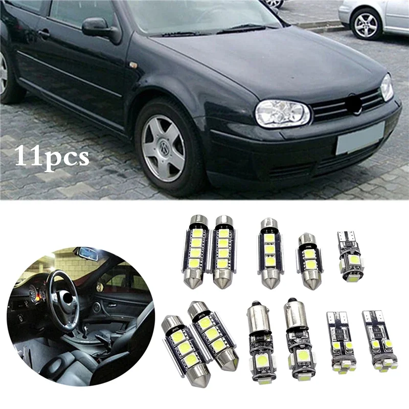11 Pcs LED White Interior Light Package Car Light Dome Map Reading Fit For VW Golf MK4 GTI Jetta 1999-2005
11 Pcs LED White Interior Light Package Car Light Dome Map Reading Fit For VW Golf MK4 GTI Jetta 1999-2005