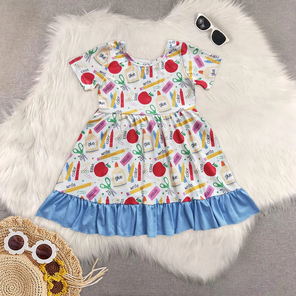 Baby Girls Back to School Ruffle Dresses Cute Toddler Girls Dress Floral Print Cotton Dress for Girls Ages 2-12
Baby Girls Back to School Ruffle Dresses Cute Toddler Girls Dress Floral Print Cotton Dress for Girls Ages 2-12