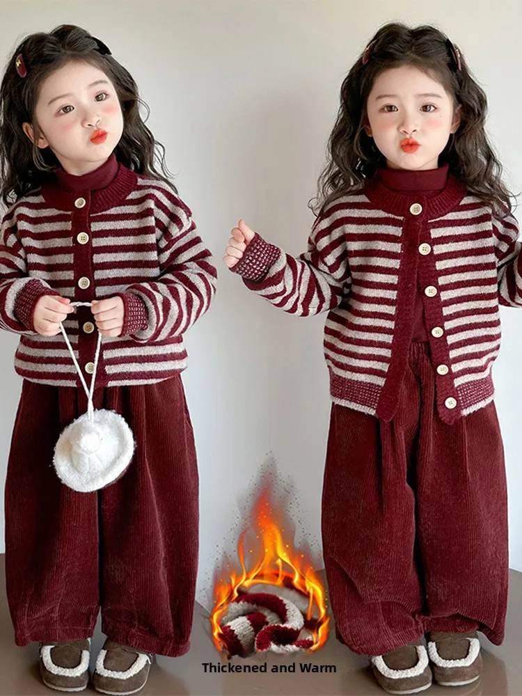 Autumn Winter Knitted Sweater Set for Girls Baby Fashionable Long Sleeve round Neck Cotton Casual Wear Two Piece Suit
Autumn Winter Knitted Sweater Set for Girls Baby Fashionable Long Sleeve round Neck Cotton Casual Wear Two Piece Suit
