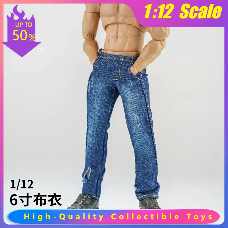 1/12 Scale Male Soldier Denim Set Washed Hole Jeans & Shirt Vintage Outfit for 6inch Doll Body Toys
1/12 Scale Male Soldier Denim Set Washed Hole Jeans & Shirt Vintage Outfit for 6inch Doll Body Toys