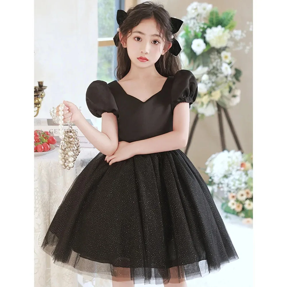 Children's Black Puff Sleeve Birthday Princess Dress Flower Girl Dress Girl Pageant Concert Dress Up Prom/Customizable
Children's Black Puff Sleeve Birthday Princess Dress Flower Girl Dress Girl Pageant Concert Dress Up Prom/Customizable