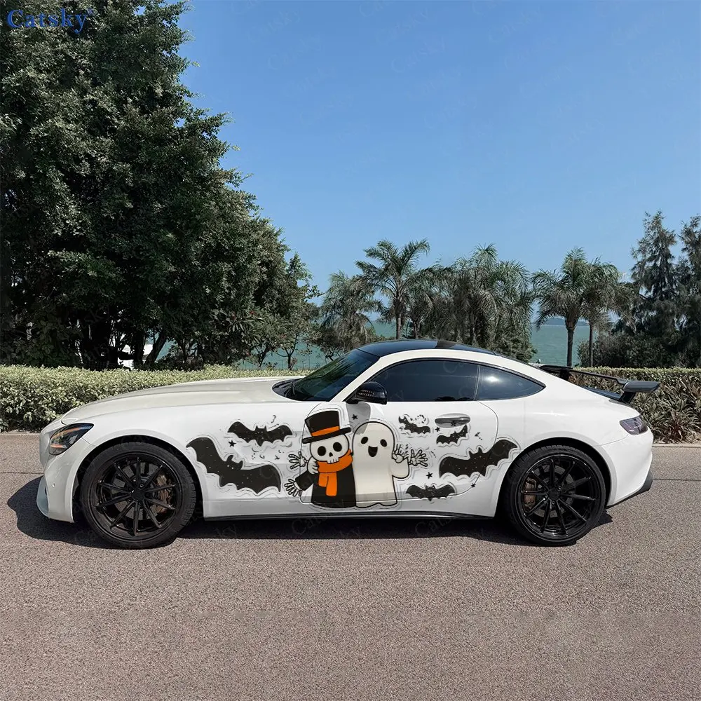 2pcs Skeleton And Ghost Pattern Car Side Wraps, Self-Adhesive PVC Waterproof & Scratch-Resistant Stickers, Car Accessory Gift
2pcs Skeleton And Ghost Pattern Car Side Wraps, Self-Adhesive PVC Waterproof & Scratch-Resistant Stickers, Car Accessory Gift