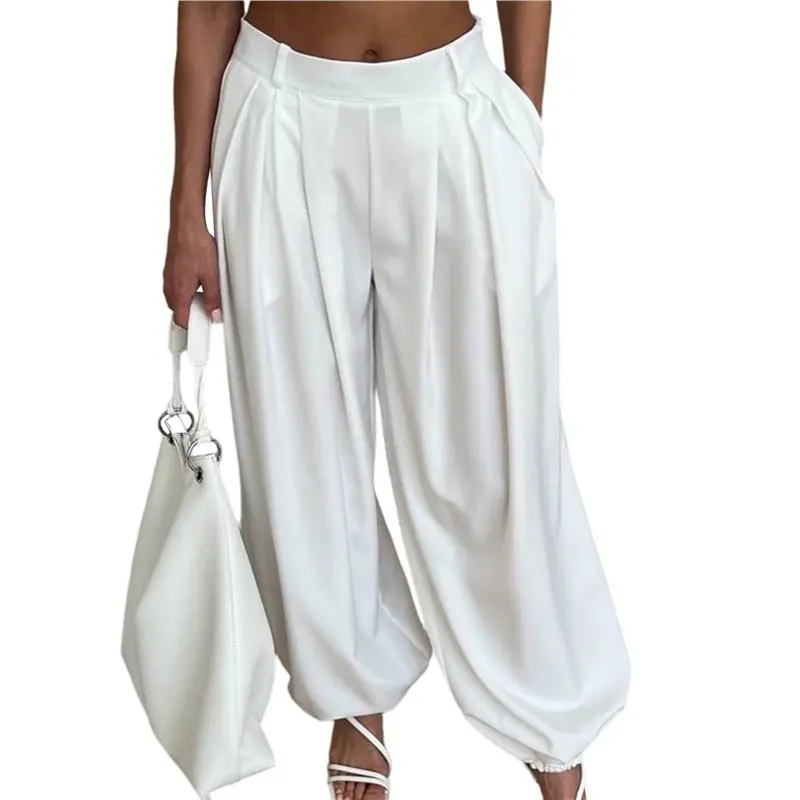 CYL-Women Long Pants High Waist Stretchy Loose Fit Casual Trousers With Pocket
CYL-Women Long Pants High Waist Stretchy Loose Fit Casual Trousers With Pocket