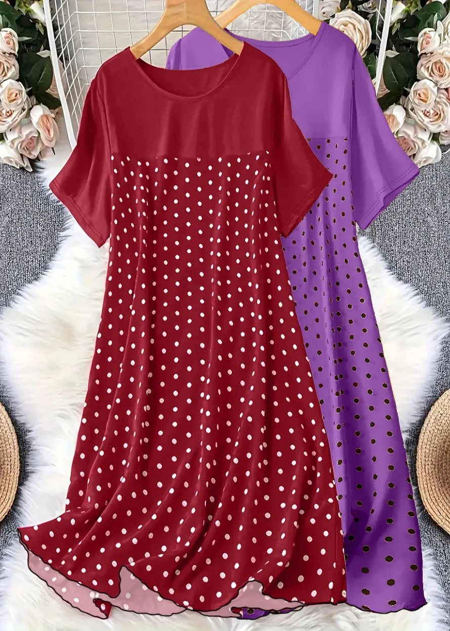 Негабаритная ночная рубашка с круглым вырезом и панелями
Негабаритная ночная рубашка с круглым вырезом и панелями