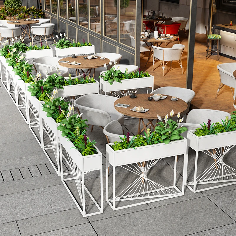 Simple wrought iron screen bar green plant low fence decoration half flower stand restaurant partition wall hotel booth guardrai
Simple wrought iron screen bar green plant low fence decoration half flower stand restaurant partition wall hotel booth guardrai