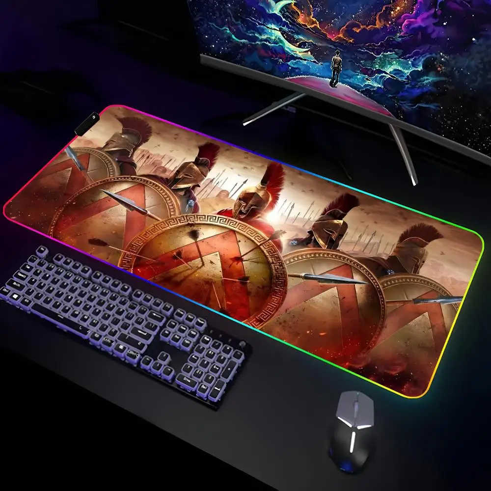 Спартанский коврик для мыши, игровой RGB коврик для клавиатуры, игровой коврик для мыши для ноутбука, Настольная защита, аниме коврики для мыши
Спартанский коврик для мыши, игровой RGB коврик для клавиатуры, игровой коврик для мыши для ноутбука, Настольная защита, аниме коврики для мыши