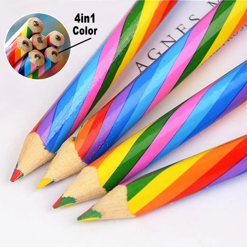 4Colors/Set HB Colored Pencils 4 Color In One Core Creative Colorful Wooden Pencil For Kids Art Drawing Painting Stationery Tool
4Colors/Set HB Colored Pencils 4 Color In One Core Creative Colorful Wooden Pencil For Kids Art Drawing Painting Stationery Tool