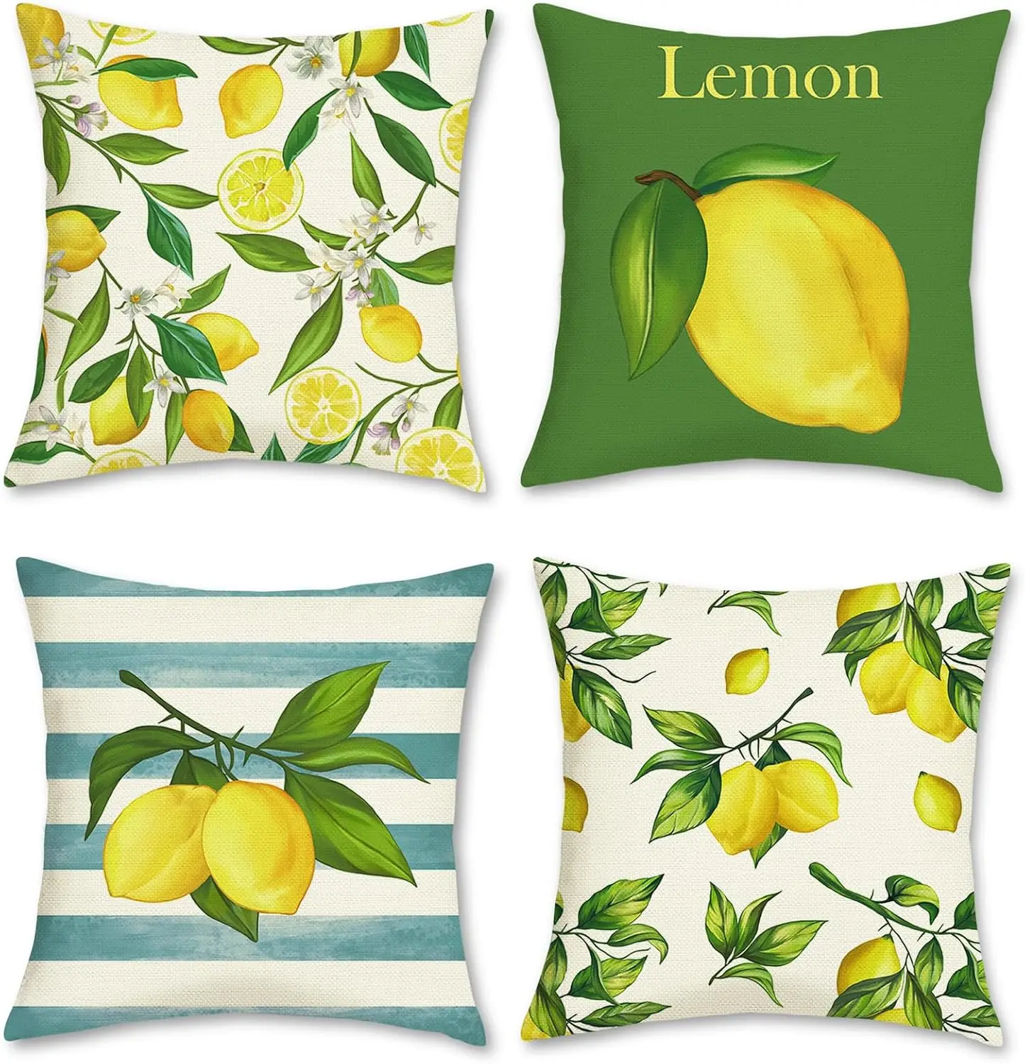 4pcs Lemon Print Pillow Covers Polyester Cushion Cases Botanical Art Throw Pillowcase Set for Sofa Bed Living Room Home Decor
4pcs Lemon Print Pillow Covers Polyester Cushion Cases Botanical Art Throw Pillowcase Set for Sofa Bed Living Room Home Decor