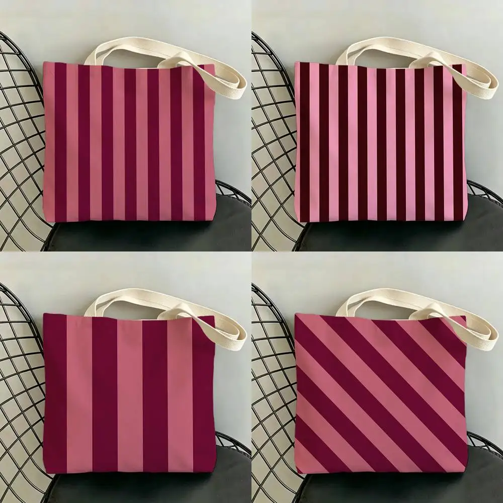 Burgundy White Stripe pattern Storage Bags Double-Sided Print Large Tote Bag Durable Beach Picnic Foldable Gift Eco
Burgundy White Stripe pattern Storage Bags Double-Sided Print Large Tote Bag Durable Beach Picnic Foldable Gift Eco