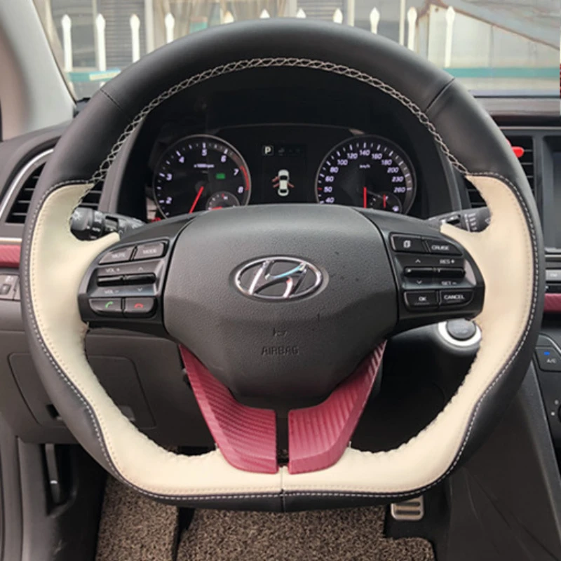 Hand Stitched non-slip Genuine Leather carbon fiber Car Steering Wheel Cover Fit For Hyundai Ioniq 2017-2019 Elantra 4 2016-2019
Hand Stitched non-slip Genuine Leather carbon fiber Car Steering Wheel Cover Fit For Hyundai Ioniq 2017-2019 Elantra 4 2016-2019