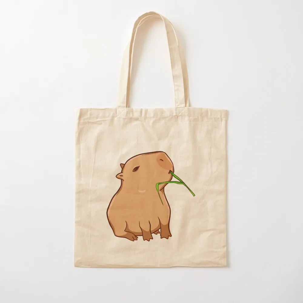 Capybara with a leaf, eat your greens! Tote Bag tote custom Women's handbag men's shopper women Canvas
Capybara with a leaf, eat your greens! Tote Bag tote custom Women's handbag men's shopper women Canvas