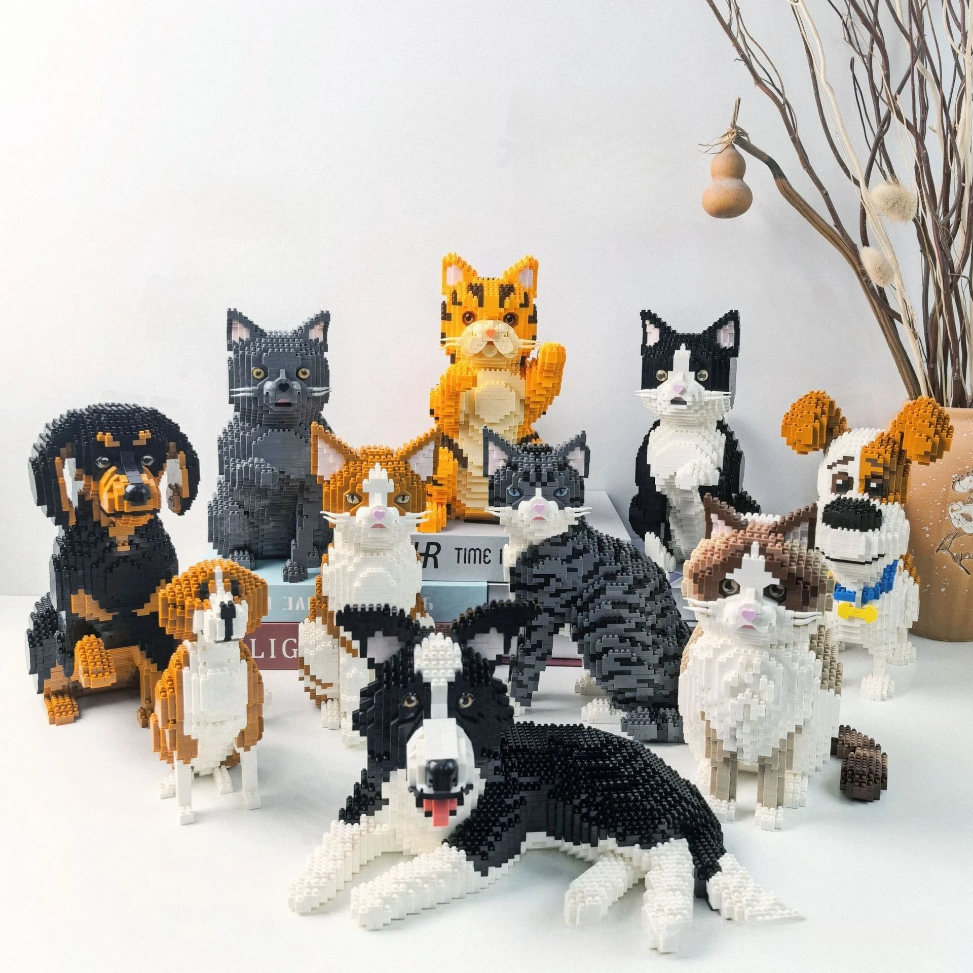 Lovely Pet Series Brick Assembly Kit Including Kittens and Puppies Adorable Animal Decor Festival Presents Gift for DIY Builders
Lovely Pet Series Brick Assembly Kit Including Kittens and Puppies Adorable Animal Decor Festival Presents Gift for DIY Builders