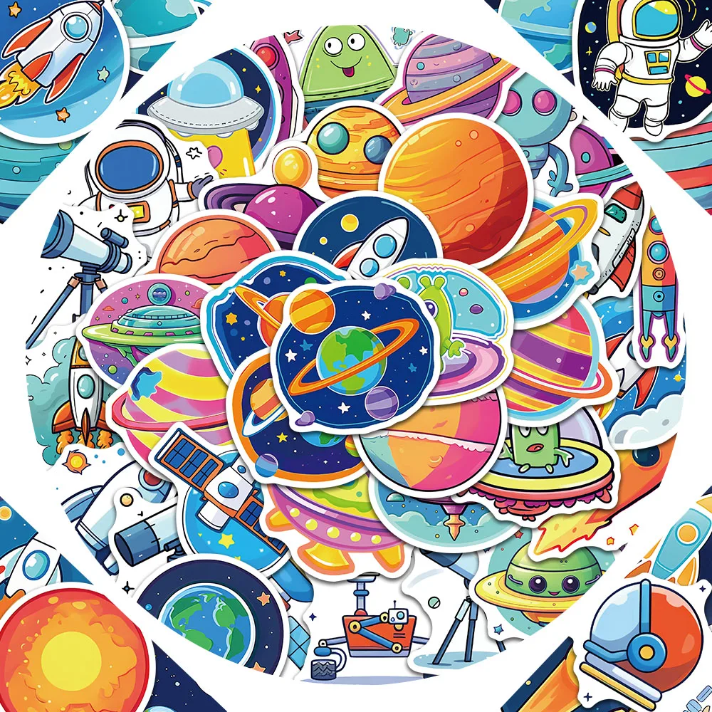 50PCS Cute Cartoon Outer Space Rockets Planets Stickers For Luggage Laptop Guitar Notebook Waterproof Graffiti Vinyl Phone Decal
50PCS Cute Cartoon Outer Space Rockets Planets Stickers For Luggage Laptop Guitar Notebook Waterproof Graffiti Vinyl Phone Decal